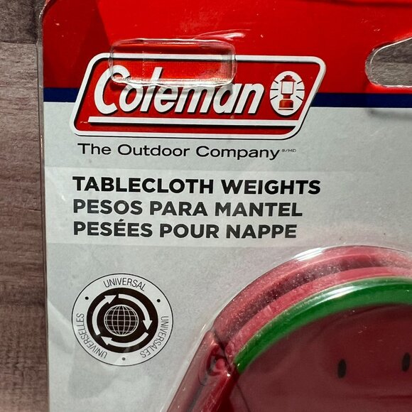 Coleman Watermelon Tablecloth Weights Universal Design For Secure Tablecloth - Picture 2 of 3